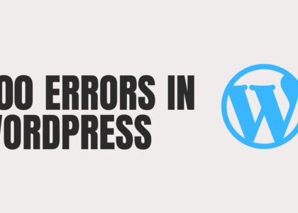 500 Errors in WordPress